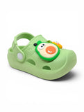 Fruits Applique Anti Slip Perforated Sling back Clogs - Green