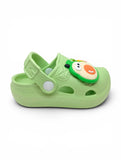 Fruits Applique Anti Slip Perforated Sling back Clogs - Green