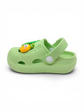 Fruits Applique Anti Slip Perforated Sling back Clogs - Green