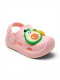 Fruits Applique Anti Slip Perforated Sling back Clogs - Pink
