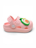 Fruits Applique Anti Slip Perforated Sling back Clogs - Pink