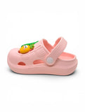 Fruits Applique Anti Slip Perforated Sling back Clogs - Pink