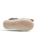 Bow Applique Detailed Velcro Closure Ballerinas - Rust