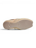 Geometrical Print & Sequins Embellished Mojaris - Gold