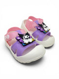 Cartoon Applique Detailed Slingback Sandals - Purple