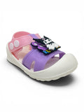 Cartoon Applique Detailed Slingback Sandals - Purple