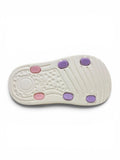 Cartoon Applique Detailed Slingback Sandals - Purple