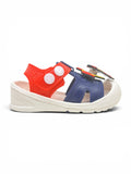 Cartoon Applique Detailed Slingback Sandals - Navy Blue