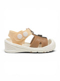 Cartoon Applique Detailed Slingback Sandals - Brown