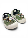 Cartoon Applique Detailed Slingback Sandals - Green