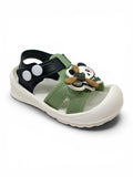 Cartoon Applique Detailed Slingback Sandals - Green