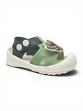 Cartoon Applique Detailed Slingback Sandals - Green