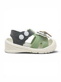 Cartoon Applique Detailed Slingback Sandals - Green
