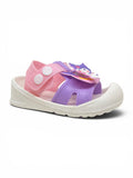 Cartoon Applique Detailed Slingback Sandals - Purple