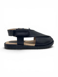 Velcro Closure Solid Mojaris - Black