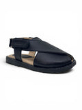Velcro Closure Solid Mojaris - Black