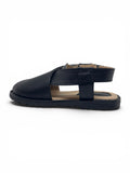Velcro Closure Solid Mojaris - Black
