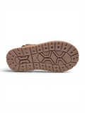 Velcro Closure Solid Mojaris - Tan