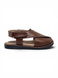 Velcro Closure Solid Mojaris - Brown