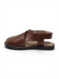 Velcro Closure Solid Mojaris - Brown