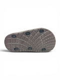 Velcro Closure Solid Sandals - Brown