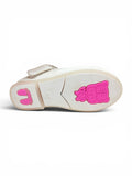 Patent Leather Mary Jane Bellies with Rhinestone Bow & Strap - White