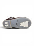 Metallic Pewter Mary Jane Bellies with Rhinestone Strap - Grey