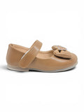 Mary Jane Bellies with Cute Teddy Bear & Bow Accent - Brown