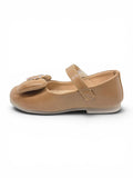 Mary Jane Bellies with Cute Teddy Bear & Bow Accent - Brown