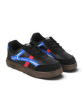 Colour Blocked Lace Up Shoes - Black