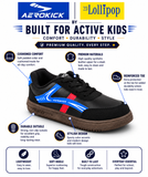 Colour Blocked Lace Up Shoes - Black
