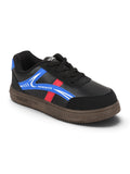 Colour Blocked Lace Up Shoes - Black