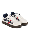 Colour Blocked Lace Up Shoes - White