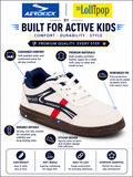 Colour Blocked Lace Up Shoes - White