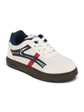 Colour Blocked Lace Up Shoes - White