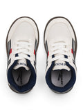 Colour Blocked Lace Up Shoes - White