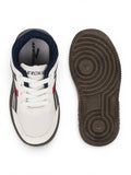 Colour Blocked Lace Up Shoes - White