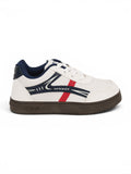 Colour Blocked Lace Up Shoes - White