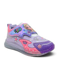 Doll Print Detailed Velcro Closure LED Shoes - Purple