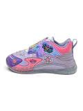 Doll Print Detailed Velcro Closure LED Shoes - Purple