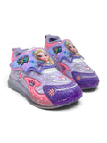 Doll Print Detailed Velcro Closure LED Shoes - Purple