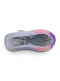 Doll Print Detailed Velcro Closure LED Shoes - Purple