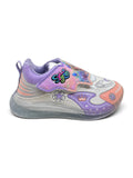 Doll Print Detailed Velcro Closure LED Shoes - White