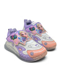 Doll Print Detailed Velcro Closure LED Shoes - White