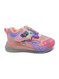 Doll Print Detailed Velcro Closure LED Shoes - Pink