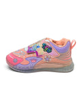 Doll Print Detailed Velcro Closure LED Shoes - Pink