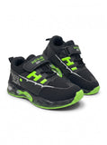 HI Print Detailed Velcro Closure LED Shoes - Black