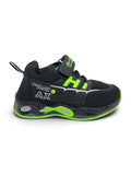 HI Print Detailed Velcro Closure LED Shoes - Black