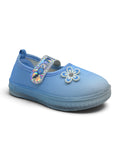 Flower Applique Velcro Closure LED Bellies - Blue