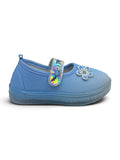 Flower Applique Velcro Closure LED Bellies - Blue